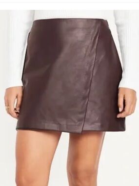 NWT High waist faux leather mini skirt